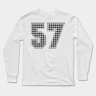 Plaid Number - 57 - Dark Long Sleeve T-Shirt